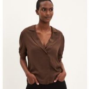 EUC Frank & Oak Puff short sleeve blouse